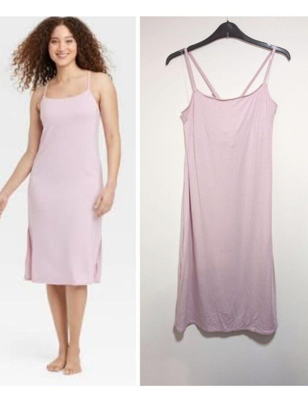 Auden | Cloud Knit Nightgown With Shelf Bra In Pink